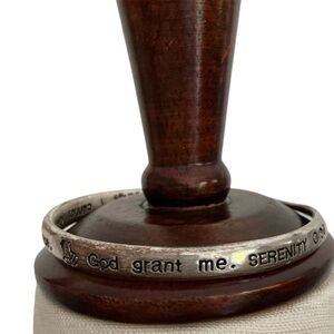 Silver Inspirational Bangle Bracelet